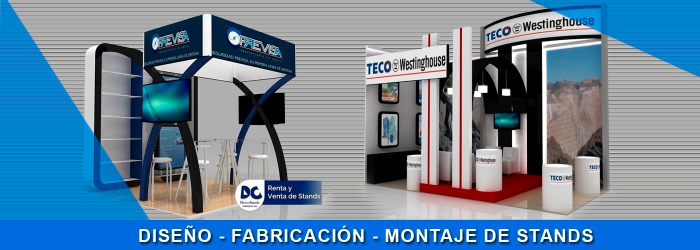 Stand corporativo DecoStands montado en piso de exposición