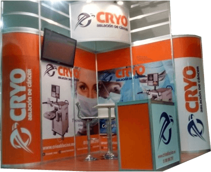Diagrama de stand de aluminio